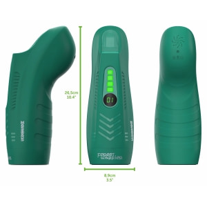 Ayla Masturbator Automat Reîncărcabil cu Sucțiune și Vibrații Verde Thumb 6