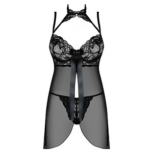 Babydoll Obsessive Elizenes Negru S-M Thumb 2