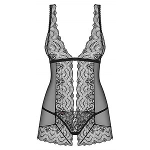 Babydoll Obsessive Firella Negru S-M Thumb 3