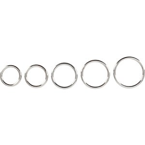 Bad Kitty Set of 5 Metal Rings Argintiu Thumb 2