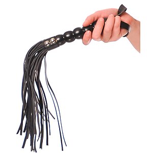 Beaded Cat-o-Nine Tails Negru Thumb 1
