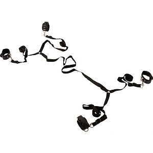 Set Restricții Pentru Pat H Belt și Cătușe Negru Thumb 4