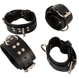 Set Restricții Pentru Pat H Belt și Cătușe Negru Thumb 6