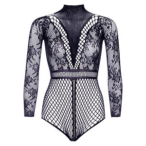 Body Leg Avenue Snapcrotch Negru XS-L Thumb 2