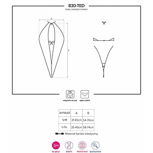 Body Obsessive 830-TED Negru S-M Thumb 4