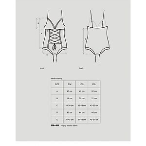 Bodysuit Cu Model Obsessive Slevika Negru S-M Thumb 4