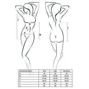 Body Passion Charming Negru 2XL-3XL Thumb 2