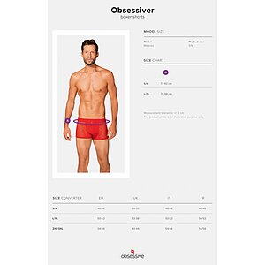 Boxeri Obsessive Obsessiver Rosu L-XL Thumb 4