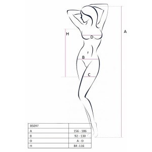 Chemise Passion BS097 Negru S-L Thumb 4