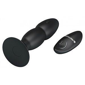 Anal Plug Cu Vibrații Pretty Love Beaded Negru Thumb 2