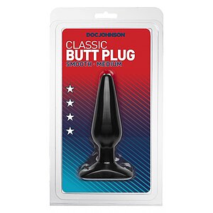 Anal Plug Smooth Mediu Negru Thumb 2