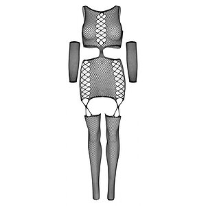 Catsuit Leg Avenue Dress With Gloves Negru XS-L Thumb 4