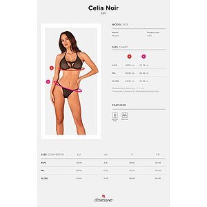 Set Obsessive Celia Noir 2 Piese Negru XL-2XL Thumb 4