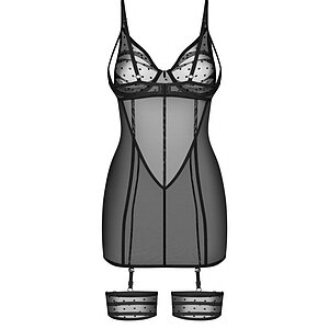 Chemise Obsessive Nuites Negru S-M Thumb 4