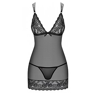 Chemise Obsessive 854-CHE Negru S-M Thumb 2