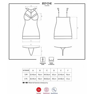 Chemise Obsessive 857-CHE Negru S-M Thumb 4