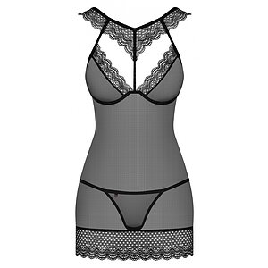 Chemise Obsessive 857-CHE Negru S-M Thumb 2