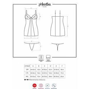 Chemise Obsessive Heartina Roșu 2XL Thumb 4