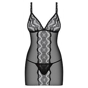 Chemise Obsessive Lucita Negru S-M Thumb 2