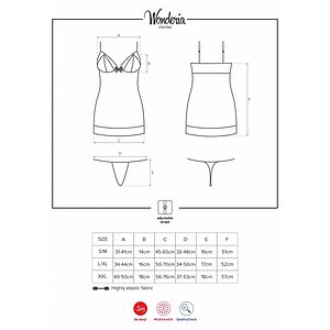 Chemise Obsessive Wonderia Negru S-M Thumb 4