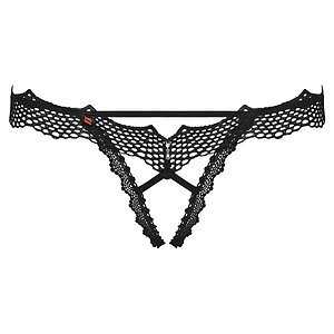 Chilot Decupat Obsessive Bravele Negru L-XL Thumb 2