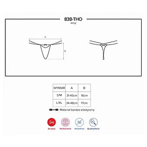 Chilot Obsessive 838-THO Roșu S-M Thumb 4