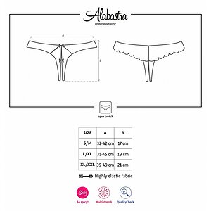 Chilot Decupat Obsessive Alabastra Alb S-M Thumb 4