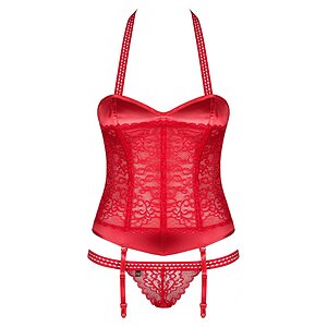 Corset Obsessive Flameria Roșu S-M Thumb 2