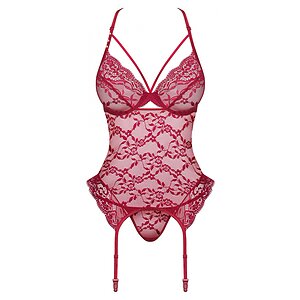 Corset Obsessive Ivetta Roșu L-XL Thumb 2