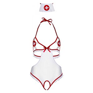 Costum Leg Avenue Naughty Nurse Body Alb XS-L Thumb 2