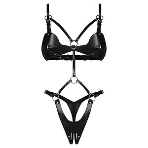 Crotchless Body Dame Controle Negru S-L Thumb 3