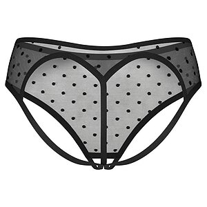 Crotchless Panties Obsessive Nuites Negru L-XL Thumb 3