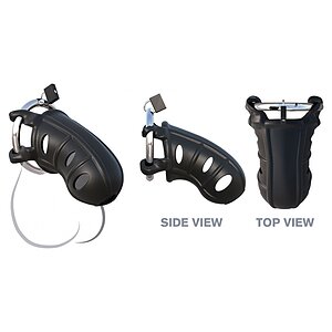 Cușcă Penis Silicone Block Negru Thumb 5