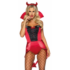 Costum Leg Avenue Devilish Darling Roșu
