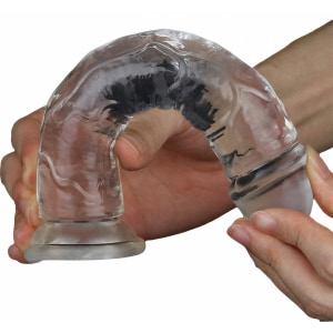 Dildo Flawless Clear 17.8cm Transparent Thumb 4