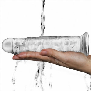 Dildo Flawless Clear 17.8cm Transparent Thumb 3