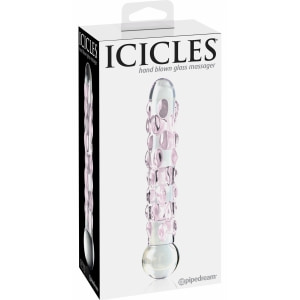 Dildo Icicles Hand Blown Glass 17.8cm Transparent Thumb 2
