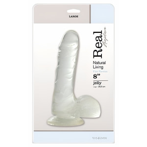 Dildo Jelly Real Rapture 23 cm Transparent Thumb 1