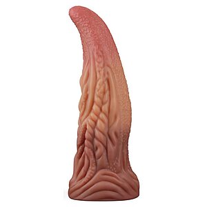 Dildo În Formă De Limbă Platinum 25cm – Strat Dublu Maro Thumb 2