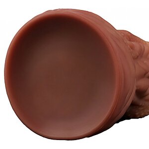 Dildo În Formă De Limbă Platinum 25cm – Strat Dublu Maro Thumb 10