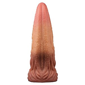 Dildo În Formă De Limbă Platinum 25cm – Strat Dublu Maro Thumb 4