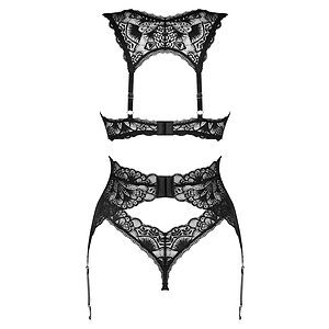 Set Obsessive Donna Dream 3 Piese Negru XS-S Thumb 3