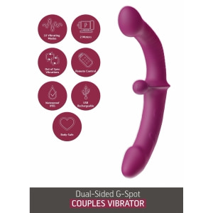 Vibrator Dual Punctul G — 10 Moduri, 2 Motoare, Reîncărcabil Mov Thumb 6