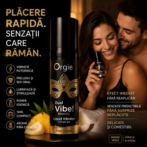 Dual Vibe Pina Colada Kissable Liquid Vibrator Thumb 2