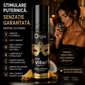 Dual Vibe Pina Colada Kissable Liquid Vibrator Thumb 1