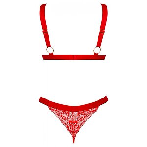 Set Obsessive Elianes 2 Piese Roșu XS-S Thumb 3