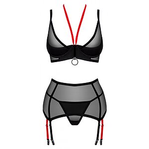 Set Obsessive Glandez 3 Piese Negru XS-S Thumb 2
