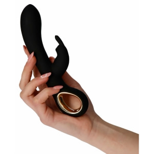 Grip Hot Rabbit Reîncărcabil cu încălzire și 10 Moduri Negru Thumb 3