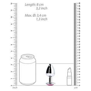 Plug Anal Heart Gem Medium Argintiu Thumb 4