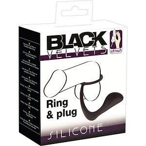 Inel Combo Velvets Ring And Plug Negru Thumb 5